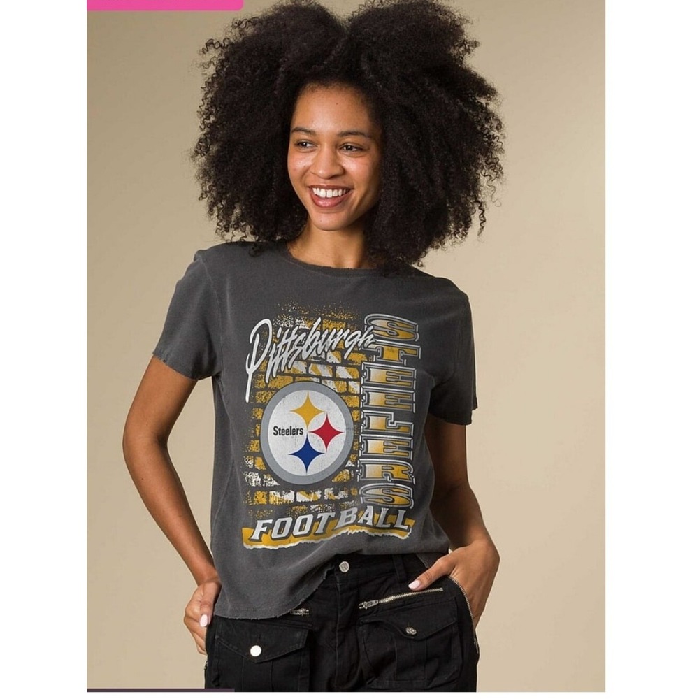 PINK‎ Victoria's Secret NWT NFL Football Pittsburgh Steelers MVP Vintage Tee